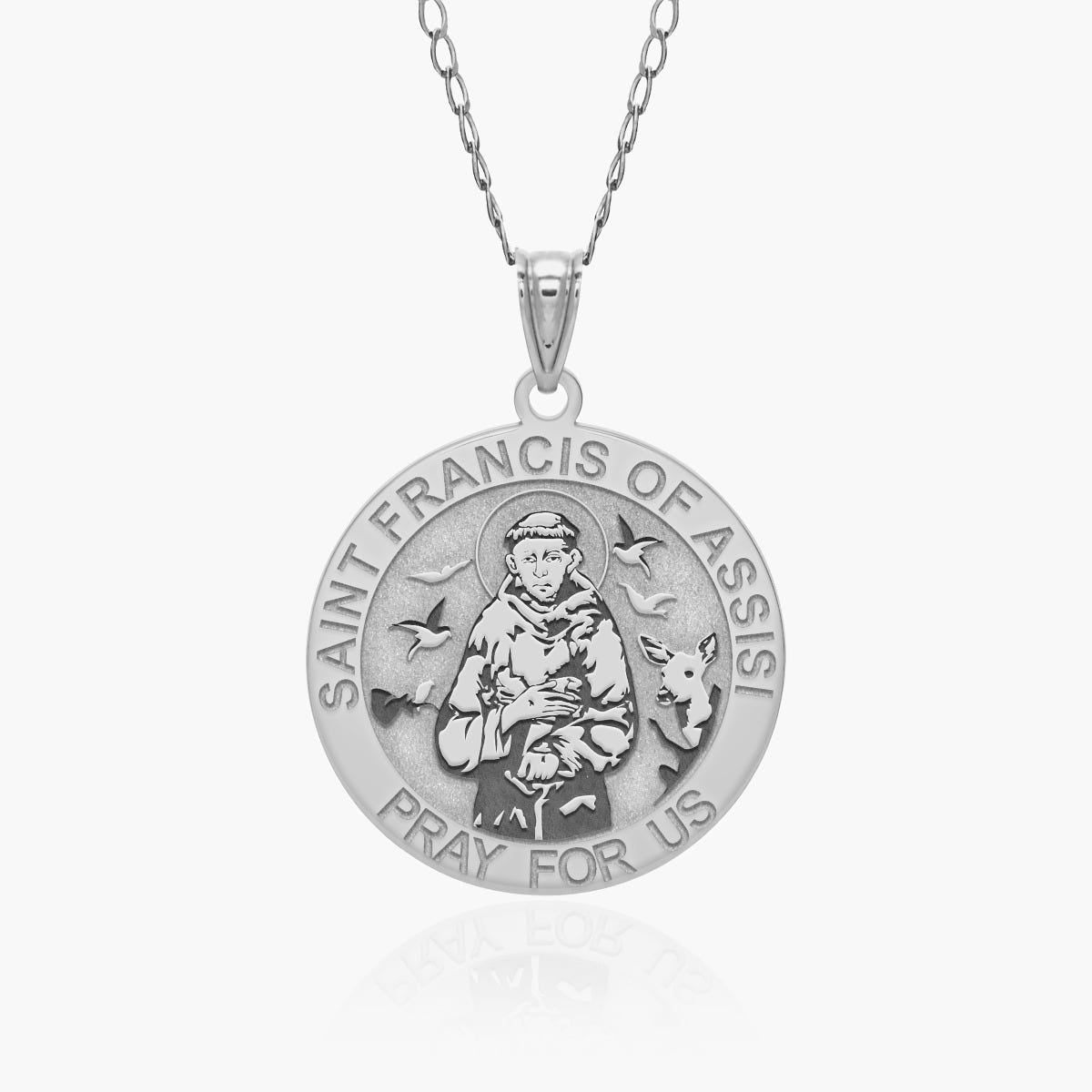 Saint Francis of Assisi Round Religious Medal