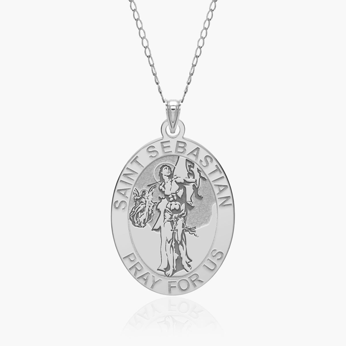 Saint Sebastian - Oval Religious Medal