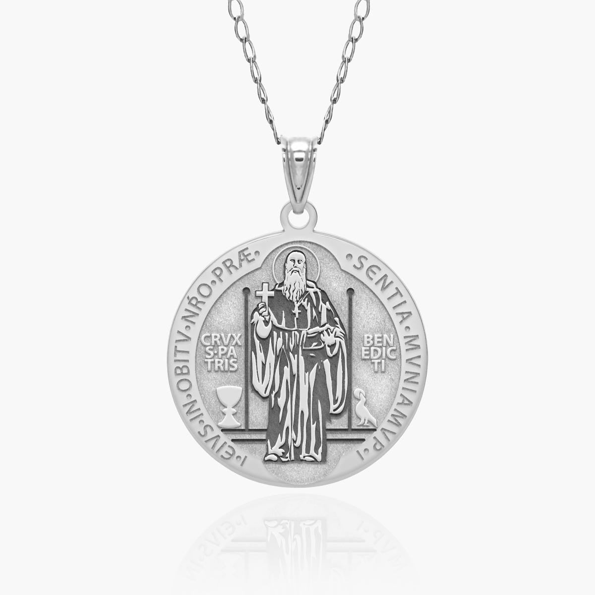 Saint Benedict Round Religious Medal "EXCLUSIVE"