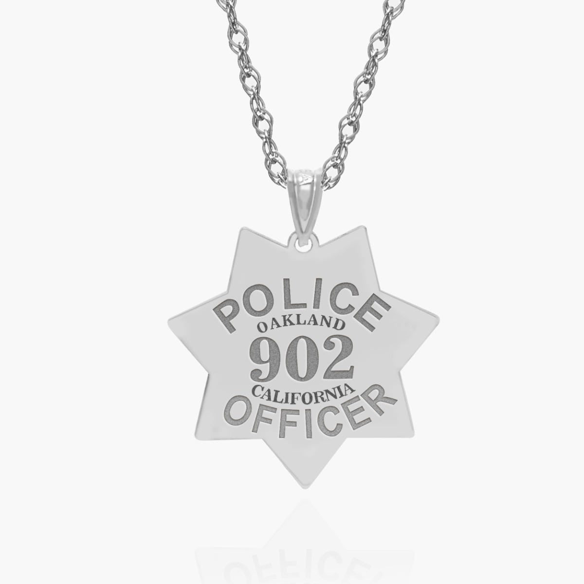 Personalized California 7 Point Star Police Badge with Your Department, Rank and Number