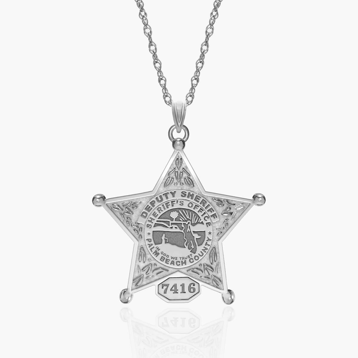 Personalized Florida Sheriff Badge with Rank, Number & Dept.
