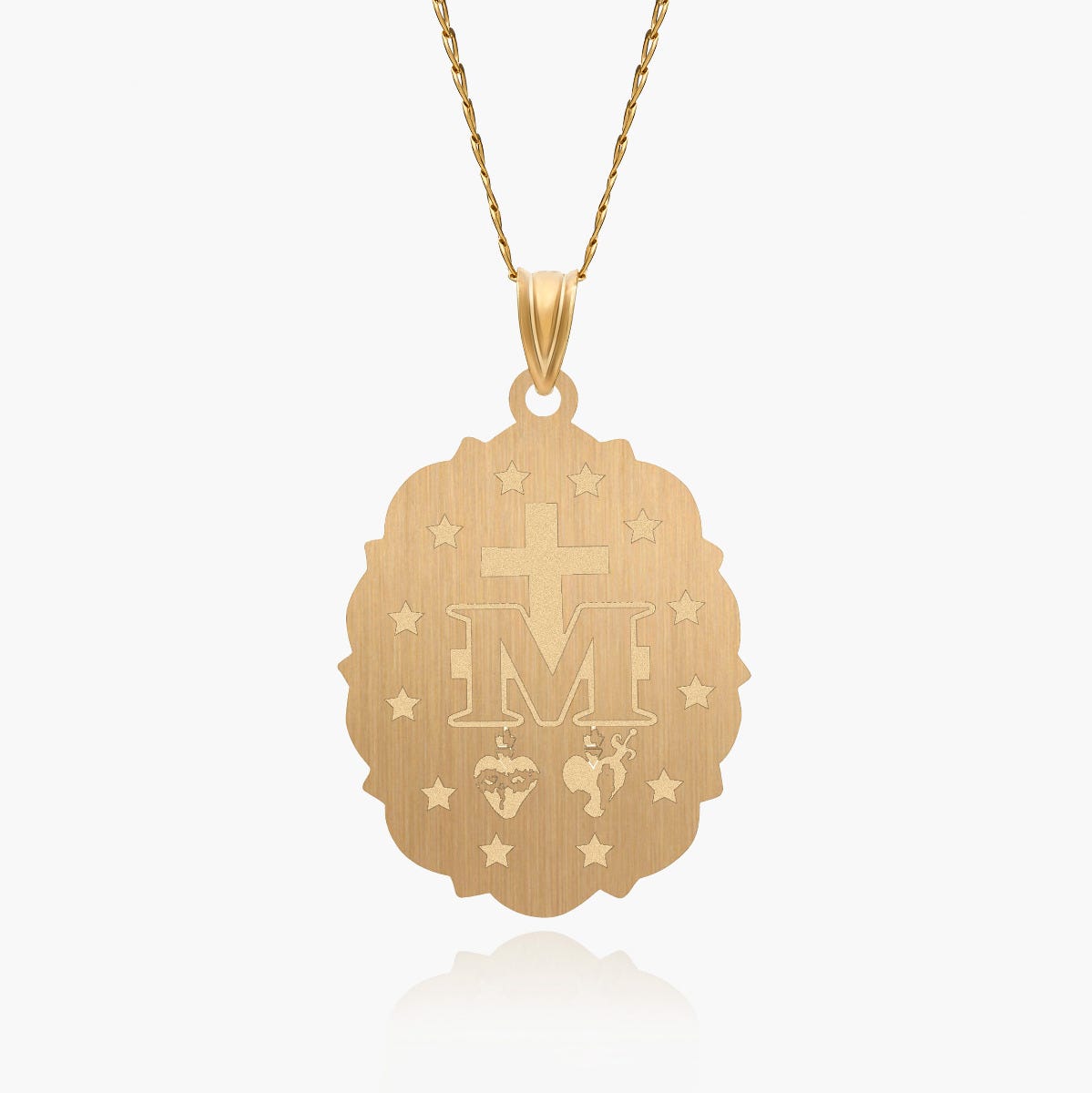 Miraculous Medal Scalloped Oval Color "EXCLUSIVE"