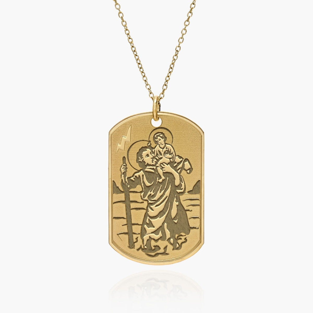 Saint Christopher Dog tag Religious Medal "EXCLUSIVE"