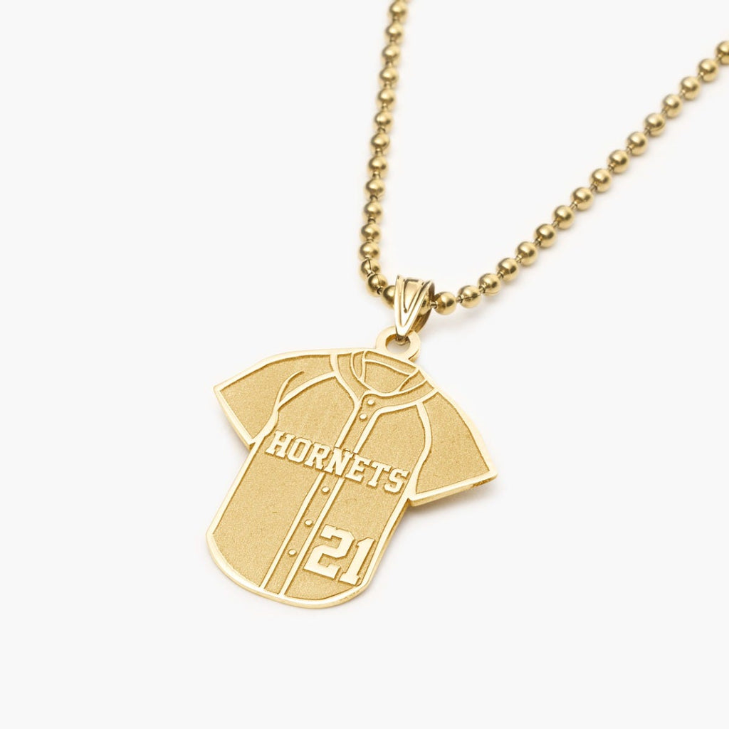 Baseball Jersey Charm or  Pendant w/ Name & Number