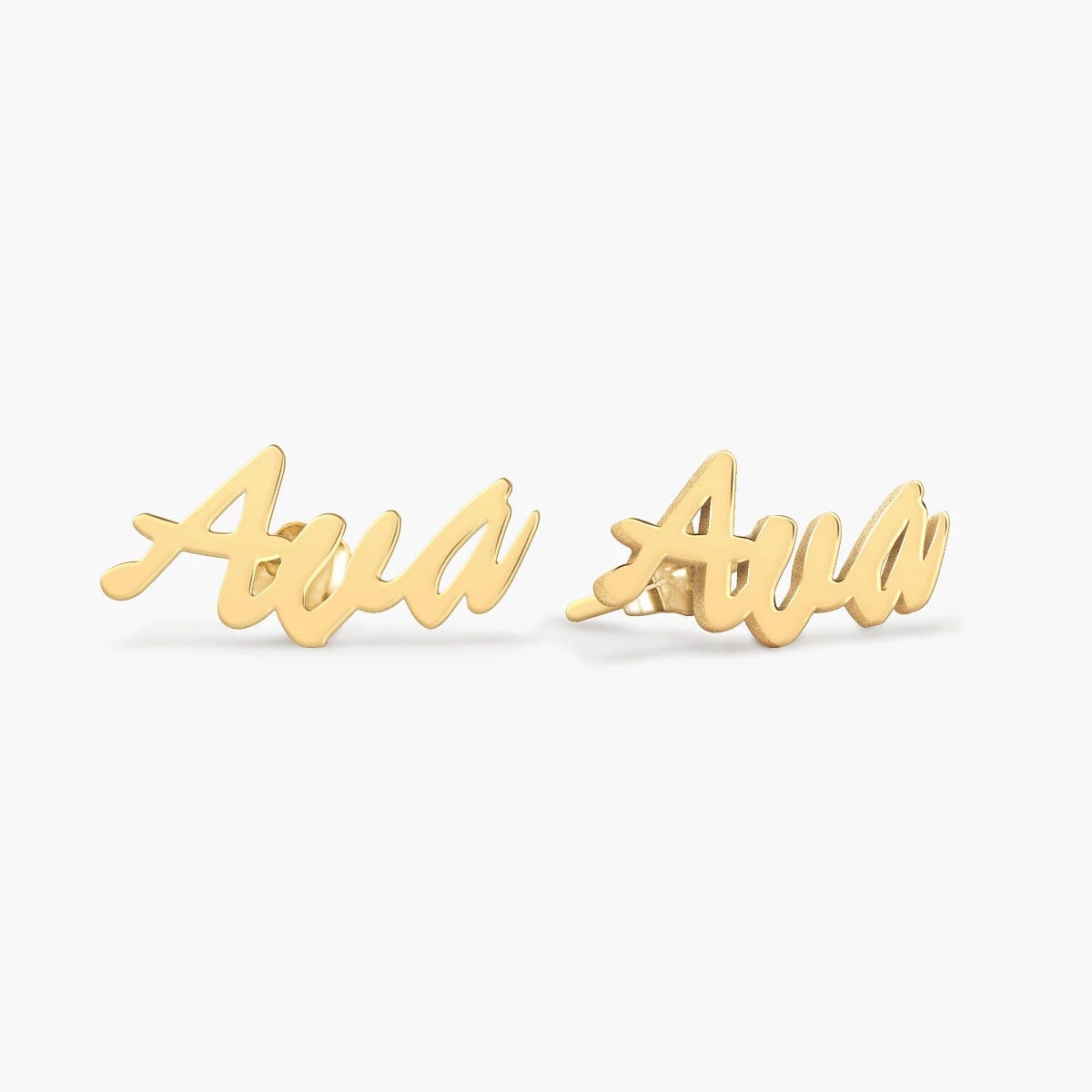 Pair Of Script Name Earrings