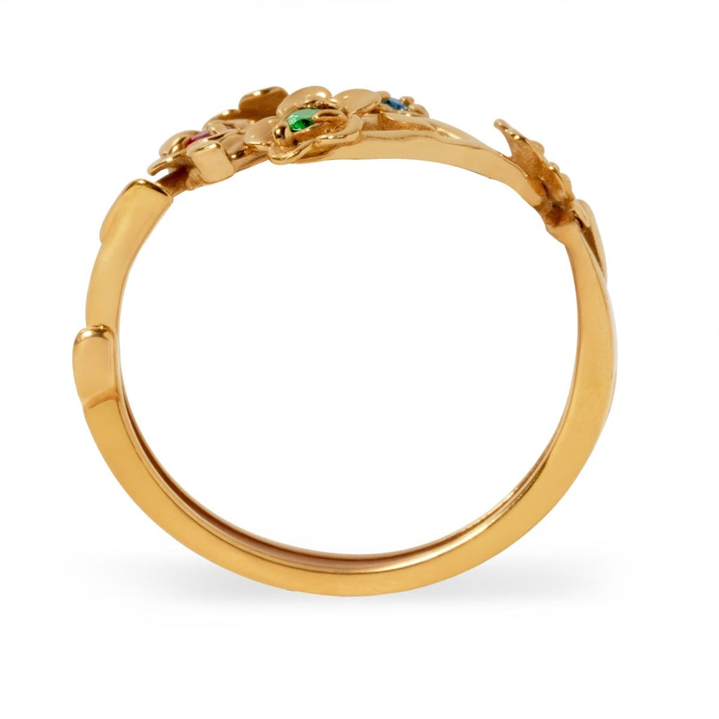Flower Birthstone Ring
