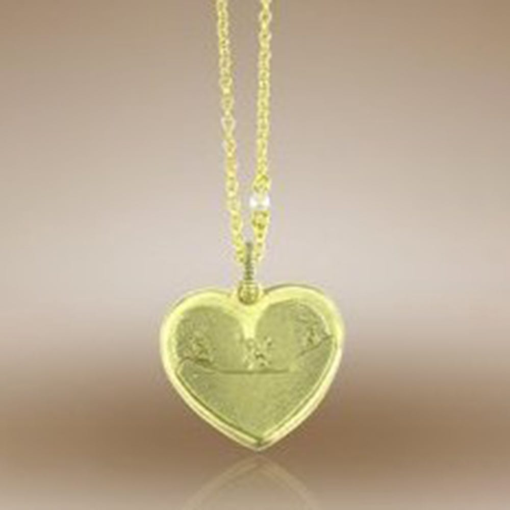 Heart Shaped Pendant w/ Plain Back