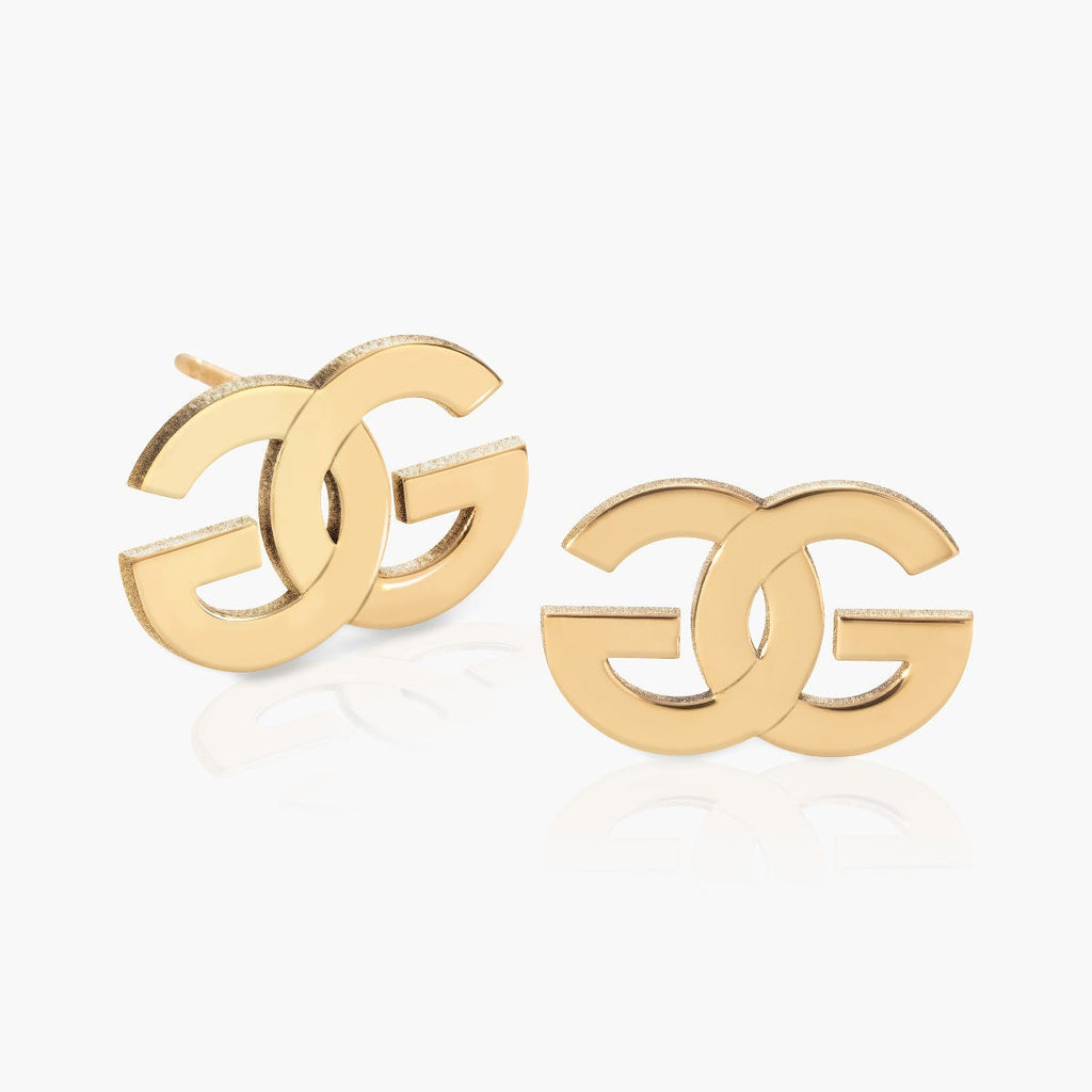 Interlocking Initial Earrings