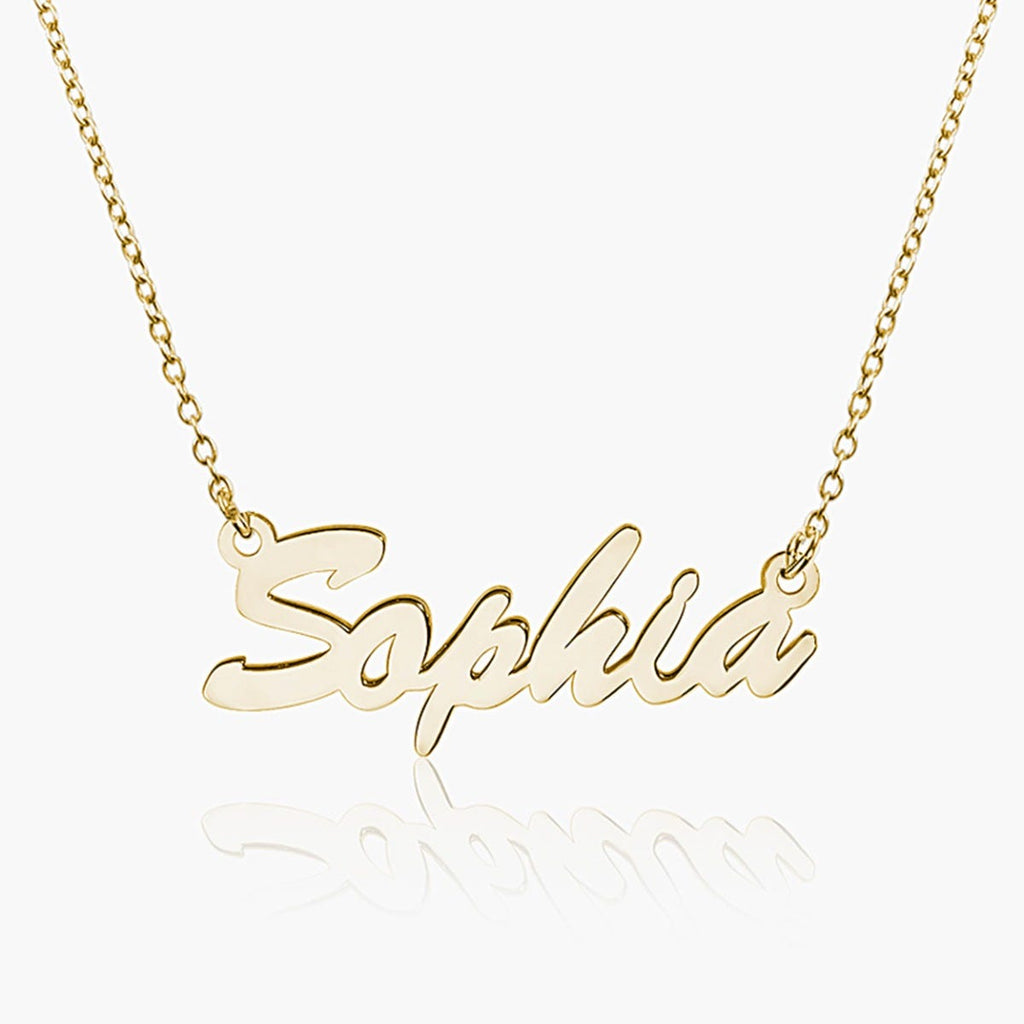 Script Name Necklace with Chain Included