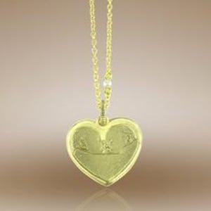 Heart Shaped Pendant w/ Plain Back
