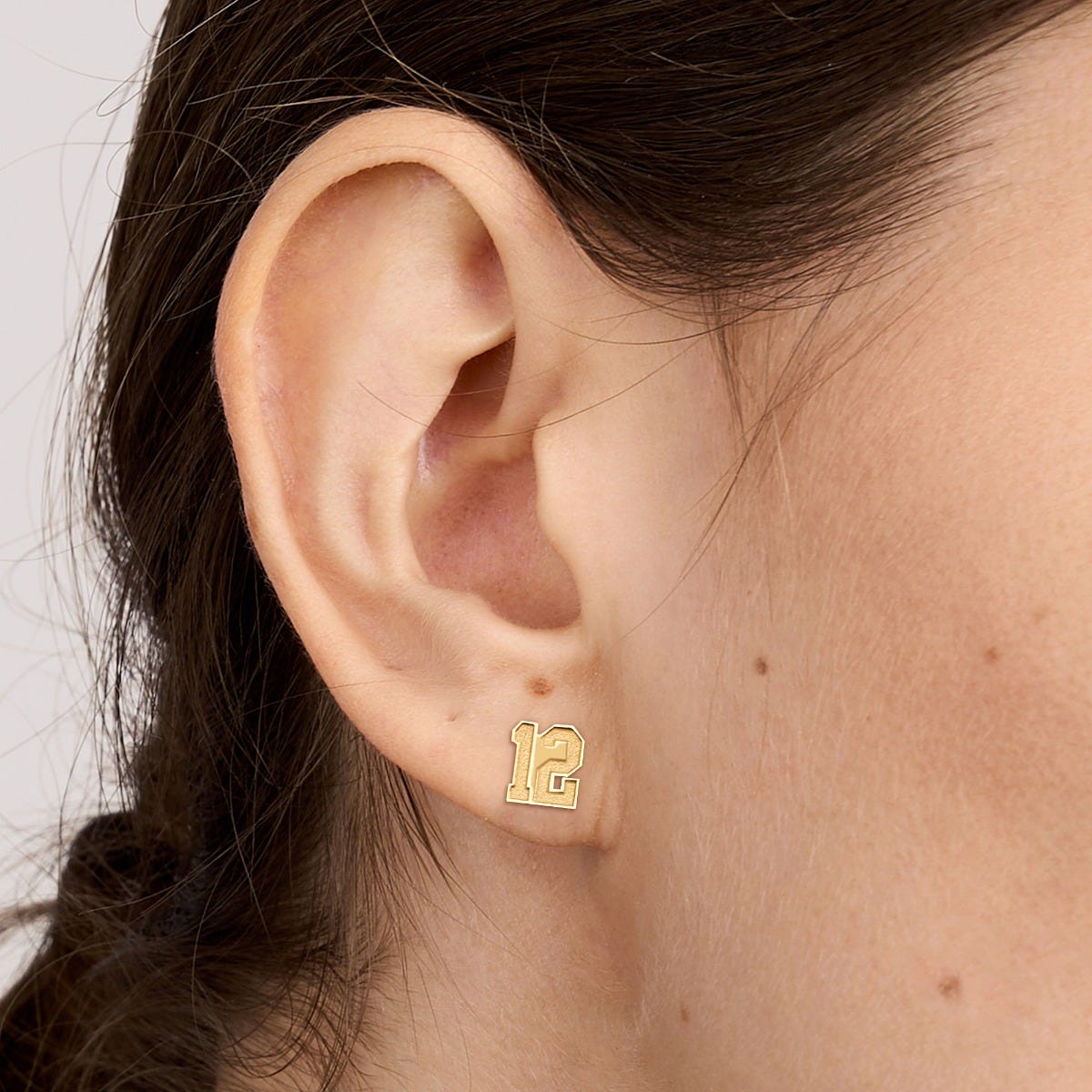 Pair Of Sports Number Stud Earrings