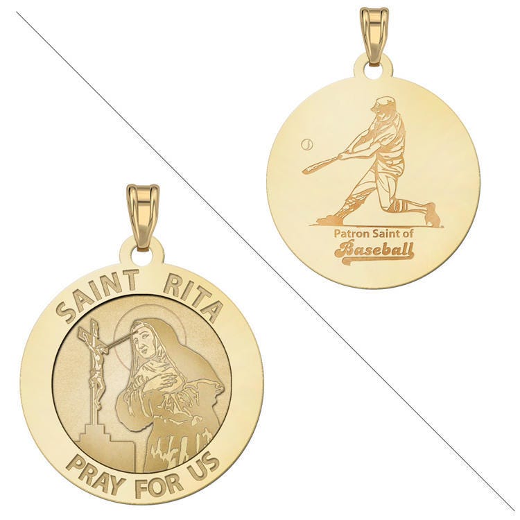 Saint Rita Religious Medal "Baseball Religious Medal" EXCLUSIVE