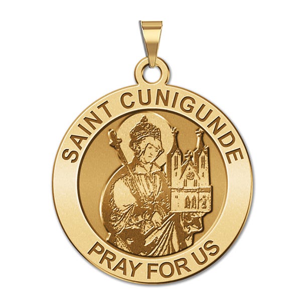 Saint Cunigunde Round Religious Medal "EXCLUSIVE"