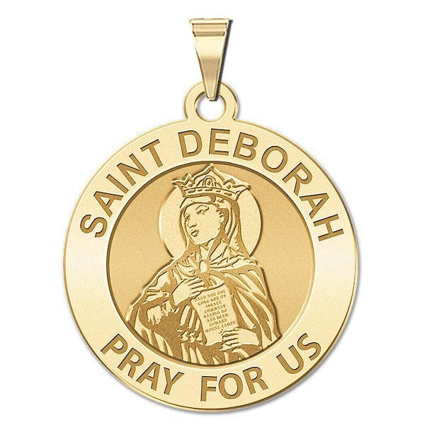Saint Deborah Round Religious Medal