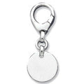 Engravable Sterling Silver Keychain - Sterling Silver 1 Inch Wide x 1 Inch Tall