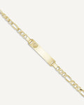 Custom Engraved Gold Plated Women's Heart Cutout ID Bracelet