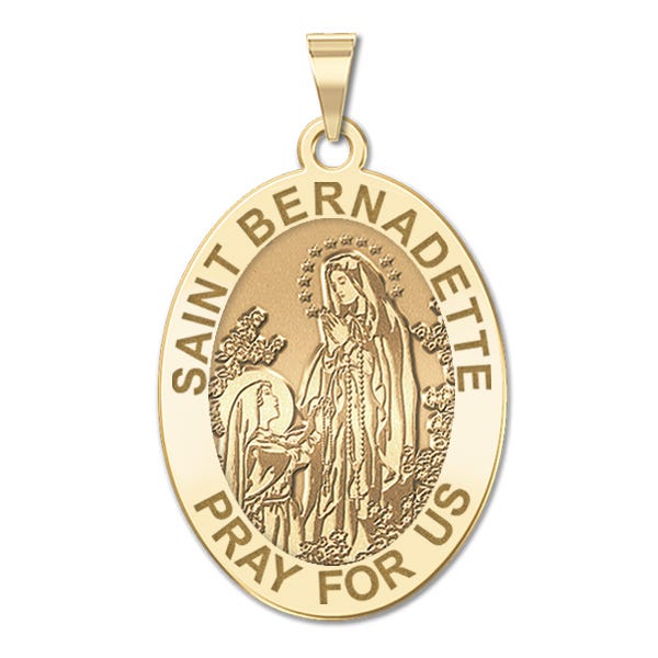 Saint Bernadette Oval Religious Medal