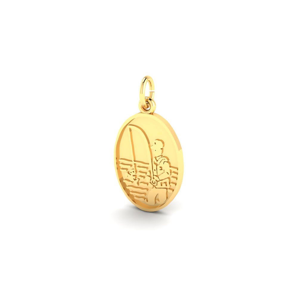Fisherman Oval Disc Charm