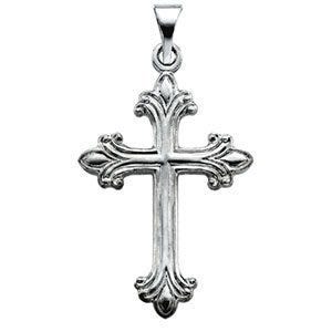 14K White Gold CROSS PENDANT