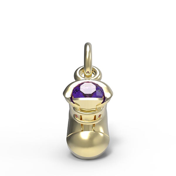 February Baby Shoe Charm (2734-002)