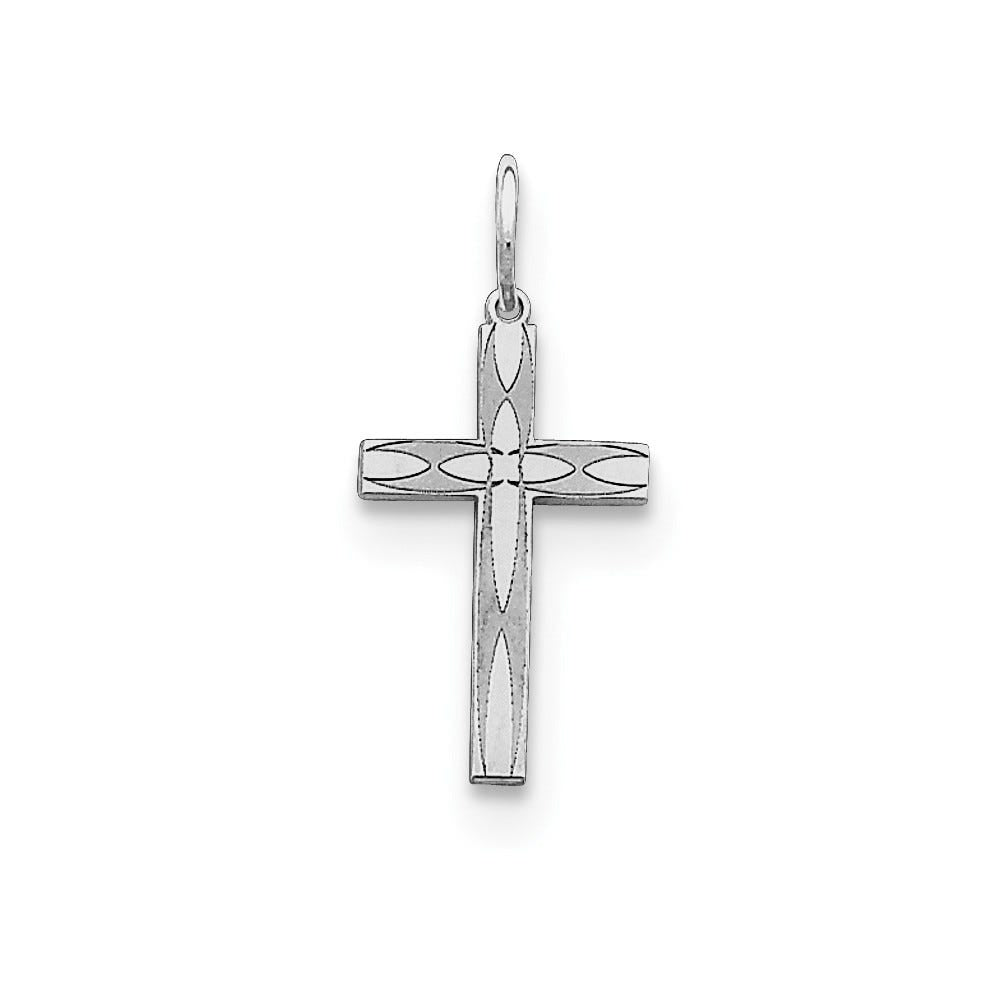 Sterling Silver Laser Designed Cross Charm