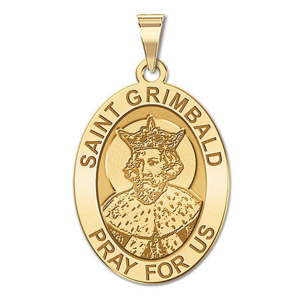 Saint Grimbald Oval Religious Medal "EXCLUSIVE"