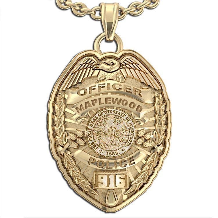 Personalized Minnesota Police Badge with Your Name, Rank, Number & Department