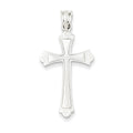 14k White Gold Cross Pendant