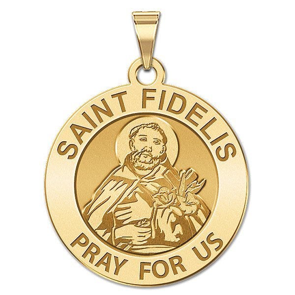 Saint Fidelis Round Religious Medal  "EXCLUSIVE"