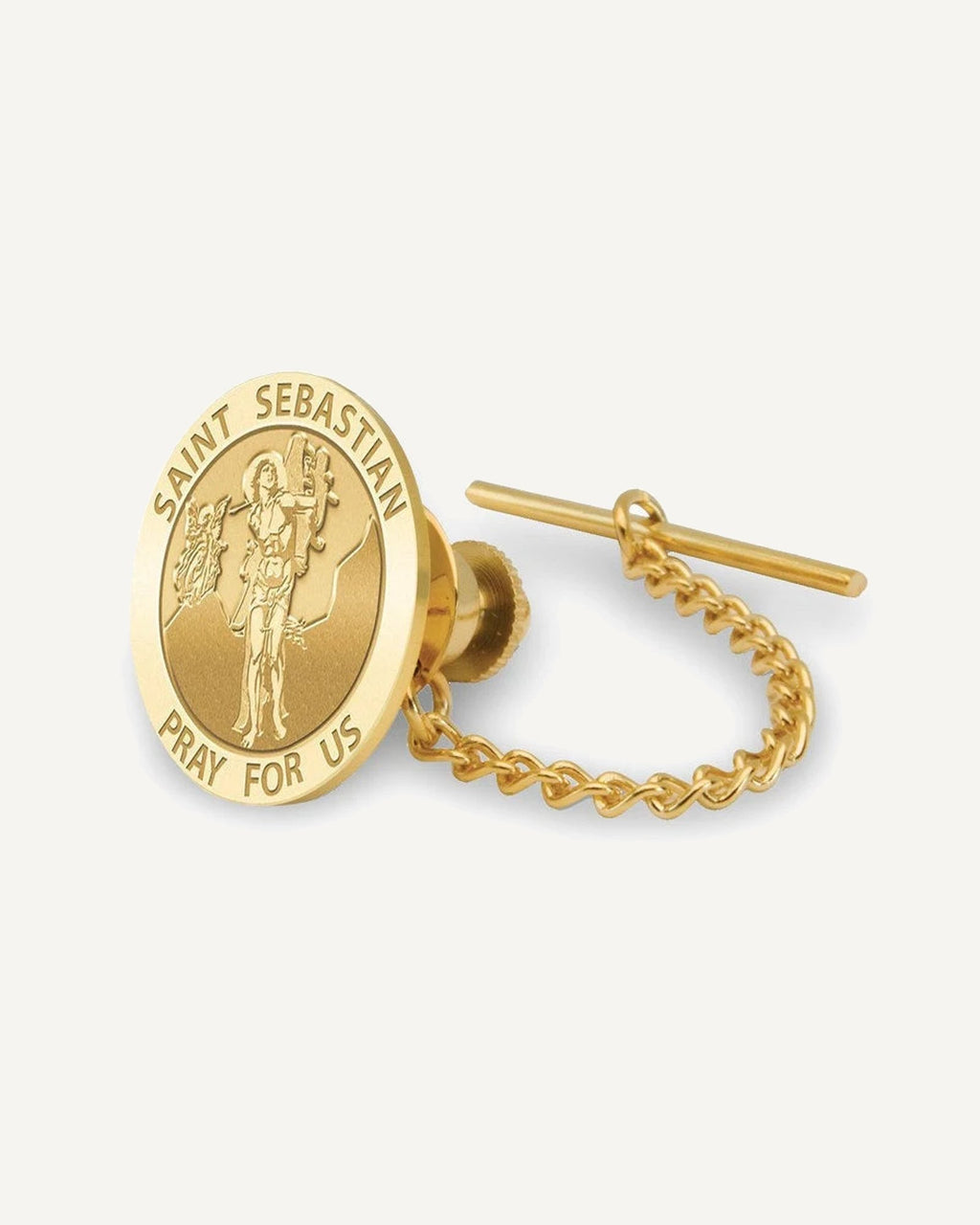 Saint Sebastian Religious Tie Tack