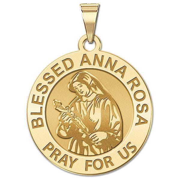 Blessed Anna Rosa Round Religious Medal "EXCLUSIVE"
