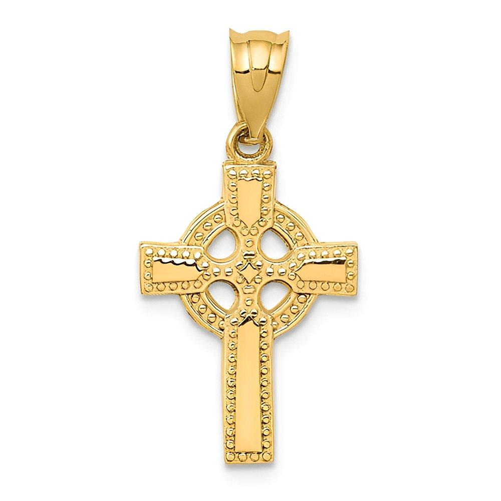14k Celtic Openwork-Center Cross Pendant