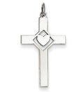 Sterling Silver Laser Designed Cross Pendant