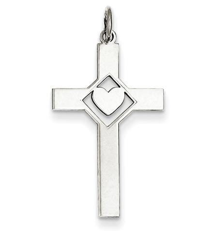 Sterling Silver Laser Designed Cross Pendant