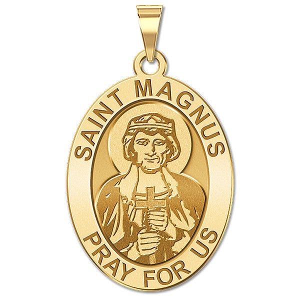 Saint Magnus OVAL Religious Medal  "EXCLUSIVE"