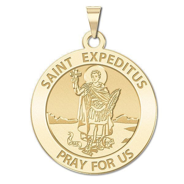 Saint Expeditus Round Religious Medal