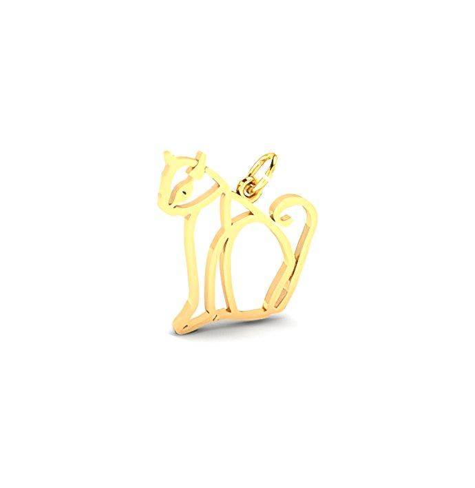 Flat Sitting Cat Charm
