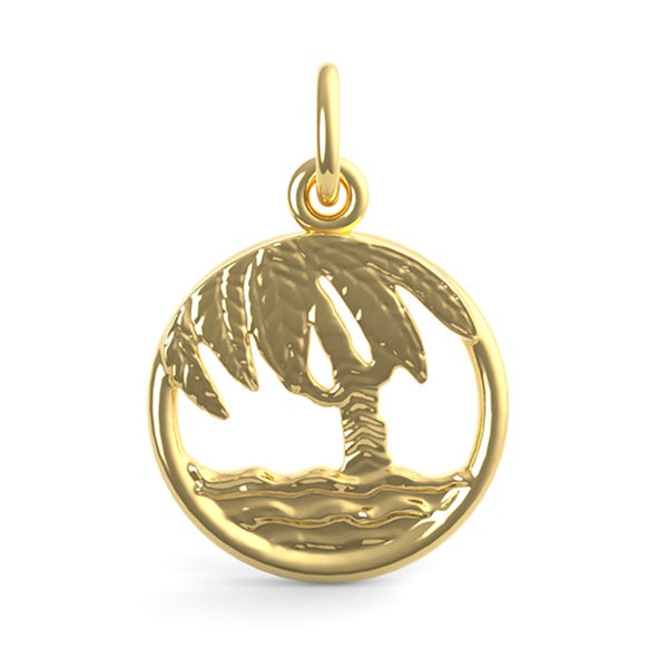 Beach Palm Tree Charm(2343)