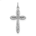 Sterling Silver Laser Designed Cross Pendant