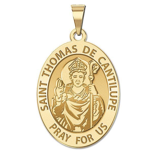 Saint Thomas De Cantalupe - Oval Religious Medal "EXCLUSIVE"