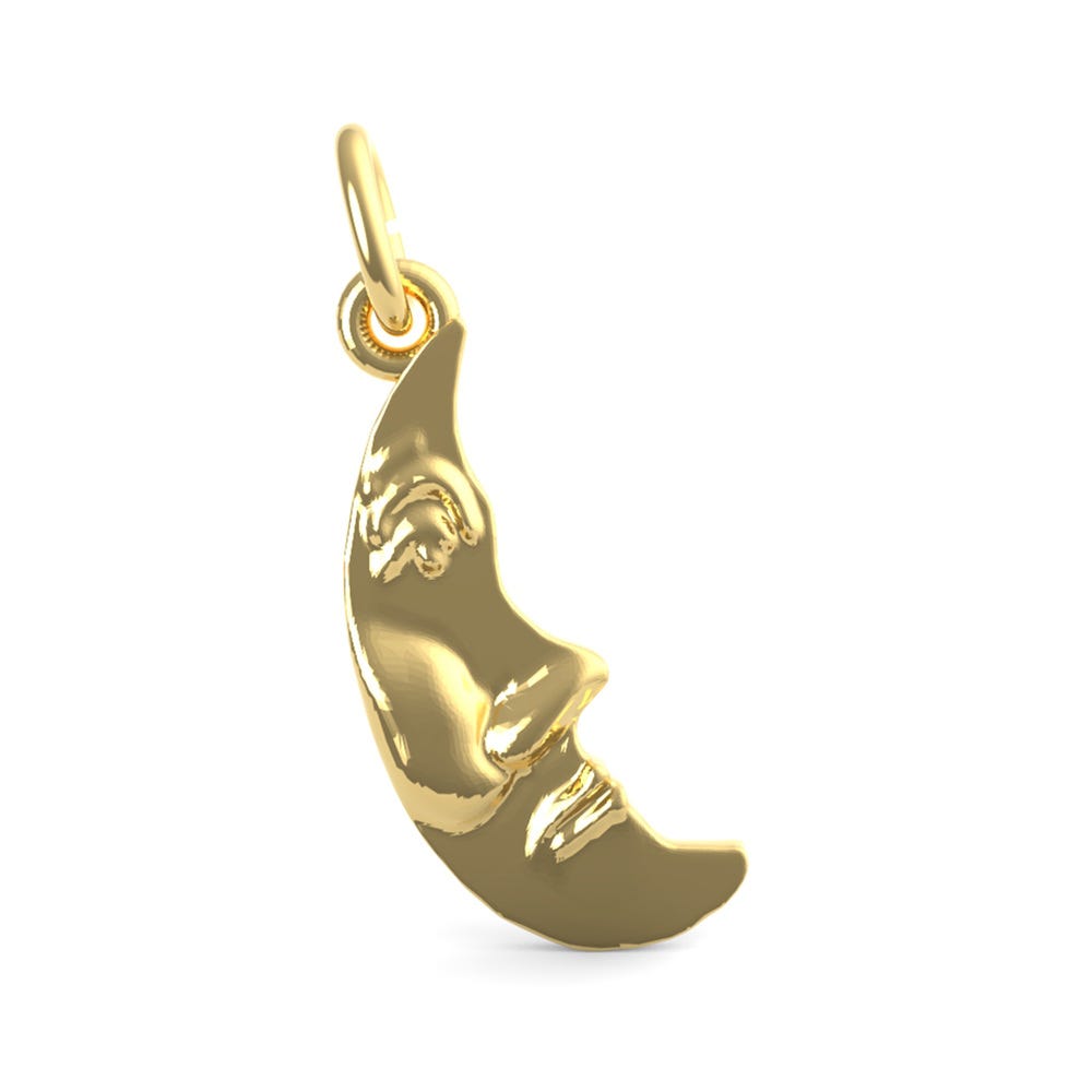 Half Moon with Face Charm