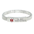Stainless Steel Women's Do Not Resuscitate Expansion Bracelet