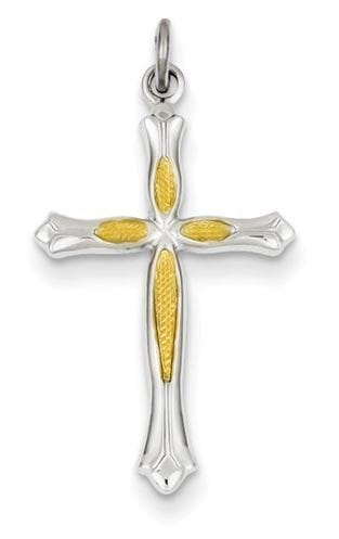 Sterling Silver and Vermeil Cross Pendant