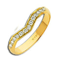 14k Yellow AA Diamond Wedding Band