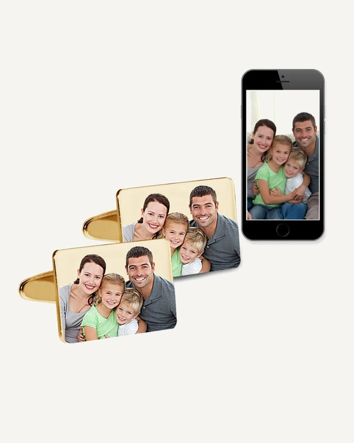 Photo Engraved Rectangle Cuff Links