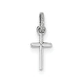 Sterling Silver Rhodium-plated Cross Charm