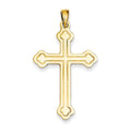 14k Budded Cross Pendant