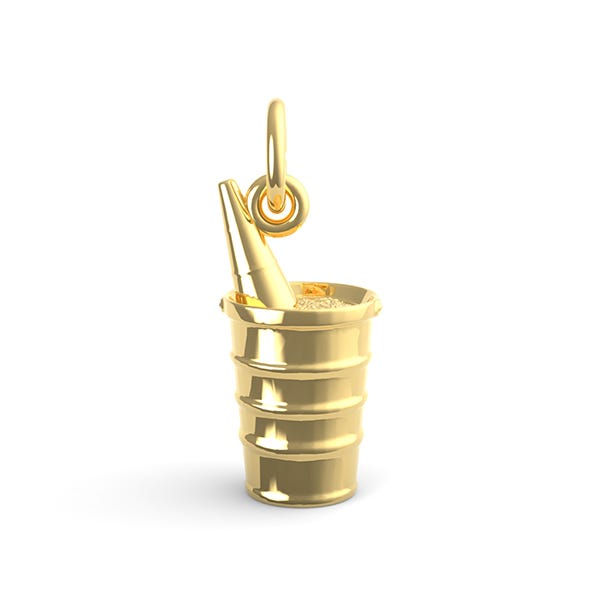 Champagne Bucket Charm(Style 8158)