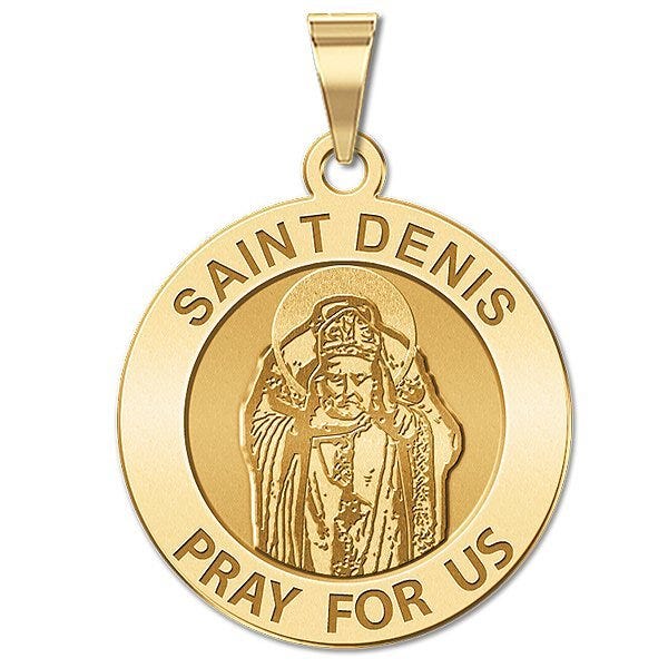 Saint Denis Round Religious Medal