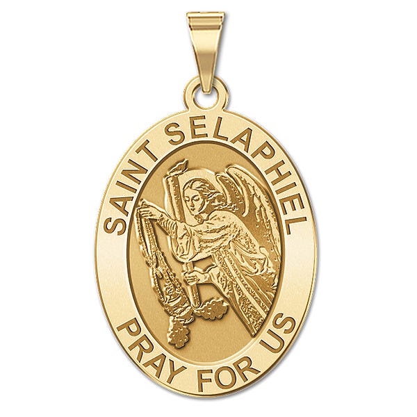 Saint Selaphiel - Oval Religious Medal "EXCLUSIVE"